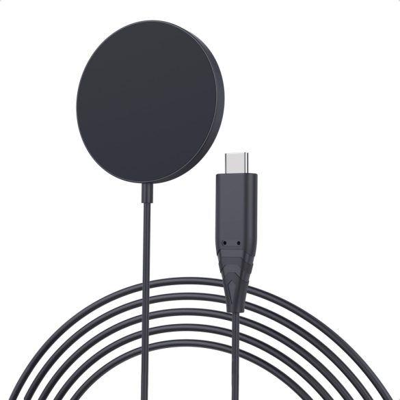 Choetech T518-F-BK Wireless Charger Qi, vezeték nélküli töltő, Magsafe kompatibilis, iPhone 12/13/14, 15W, fekete