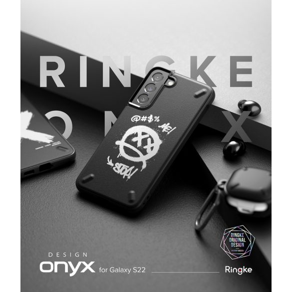 Ringke Onyx Durable Samsung Galaxy S22 ütésálló hátlap, tok, fekete