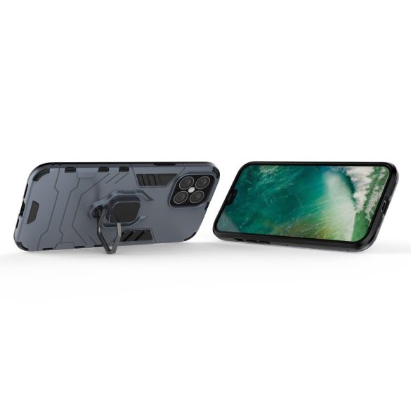 Armor Ring iPhone 12 Pro Max ütésálló hátlap, tok, sötétkék