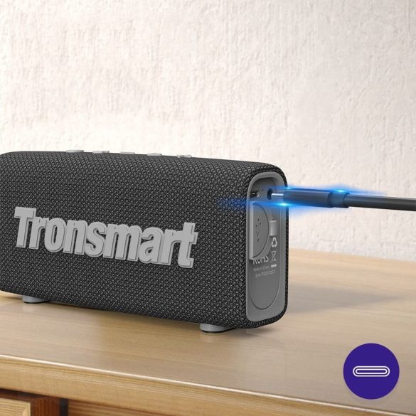 Tronsmart Trip Bluetooth 5.3, Speaker, hordozható hangszóró, vízálló, 10W, 2000mAh,fekete