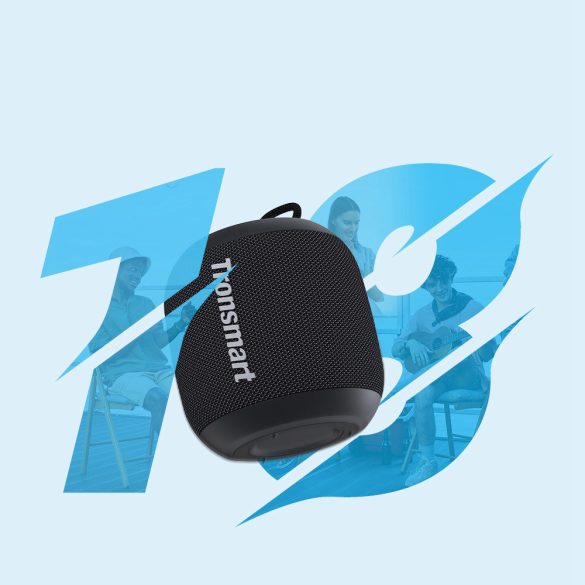Tronsmart T7 Mini Bluetooth 5.3, Speaker, hordozható hangszóró, vízálló, 15W, 2500mAh, fekete