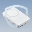 Joyroom JR-W020 Mini Magnetic Wireless Powerbank, magsafe kompatibilis  hordozható külső akkumulátor és vezeték nélküli töltő, PD, QC, 10000 mAh, 20W, fehér