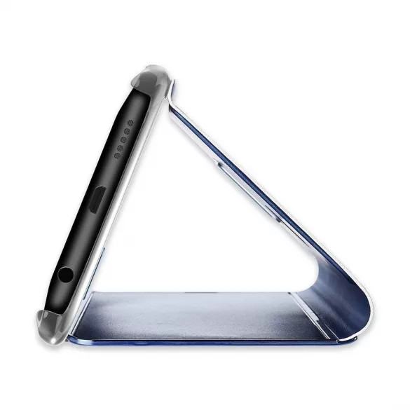 Clear View Case cover Samsung Galaxy A22 5G oldalra nyíló tok, fekete