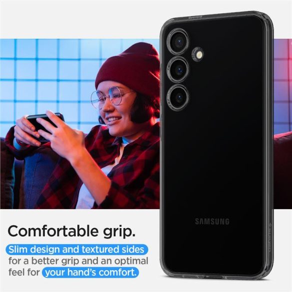 Spigen Liquid Crystal Samsung Galaxy S24 Plus hátlap, tok, átlátszó-szürke