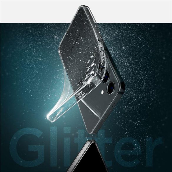 Spigen Liquid Crystal Glitter Samsung Galaxy S24 Plus hátlap, tok, átlátszó
