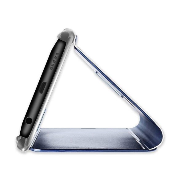 Clear View Case cover Samsung Galaxy A12 oldalra nyíló tok, sötétkék