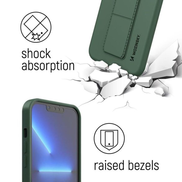 Wozinsky Kickstand Case Samsung Galaxy Samsung Galaxy A52 4G/A52 5G/A52s 5G szilikon hátlap, tok, sötétkék