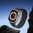 Dux Ducis Sport Velcro óraszíj Apple Watch 1/2/3/4/5/6/7/8/9/SE/Ultra, 42/44/45/49mm óraszíj, fekete-szürke