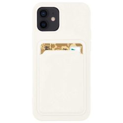   Card Case Silicone Samsung Galaxy A32 5G hátlap, tok, fehér