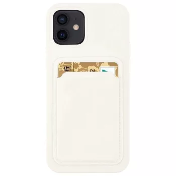   Card Case Silicone Xiaomi Redmi Note 10/Note 10S hátlap, tok, fehér