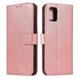   Smart Elegant Samsung Galaxy A22 5G oldalra nyíló tok, rózsaszín