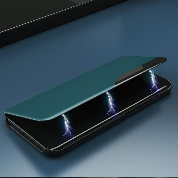 Eco Leather View Case Samsung Galaxy A32 5G oldalra nyíló tok, fekete