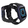 Protect óraszíj Band Apple Watch 2/3/4/5/6/7/SE, 42/44/45mm ütésálló tok és óraszíj, fekete-rozéarany