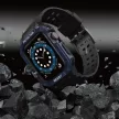 Protect óraszíj Band Apple Watch 2/3/4/5/6/7/SE, 42/44/45mm ütésálló tok és óraszíj, fekete-rozéarany