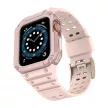 Protect óraszíj Band Apple Watch 7/SE, 42/44/45mm ütésálló tok és óraszíj, rózsaszín