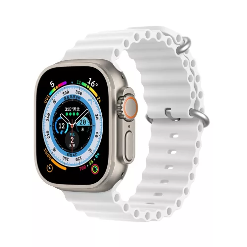 Dux Ducis óraszíj Apple Watch 2/3/4/5/6/7/8/9/SE, 38/40/41mm óraszíj, fehér
