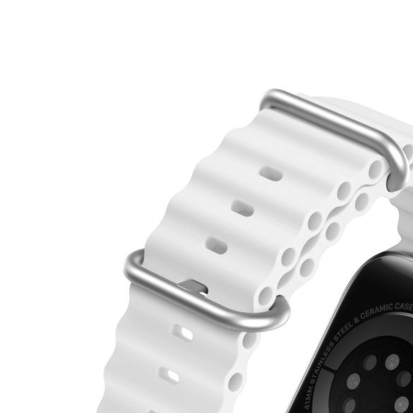Dux Ducis Strap Apple Watch 2/3/4/5/6/7/8/9/SE, 42/44/45mm óraszíj, fehér