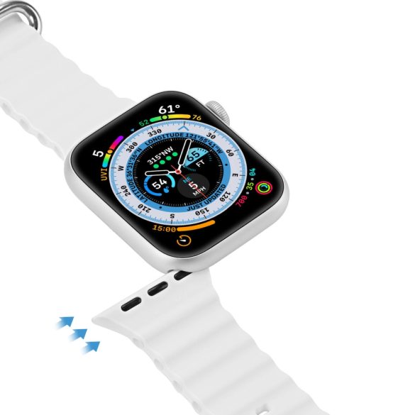 Dux Ducis Strap Apple Watch 2/3/4/5/6/7/8/9/SE, 42/44/45mm óraszíj, fehér