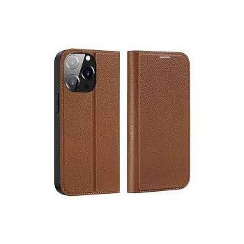   Dux Ducis Skin X2 iPhone 14 Pro oldalra nyíló hátlap, tok barna