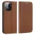 Dux Ducis Skin X2 iPhone 14 Pro oldalra nyíló hátlap, tok barna