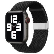   Strap Fabric Band Apple Watch 2/3/4/5/6/7/8/9/SE/Ultra, 42/44/45/49mm szövet óraszíj, fekete