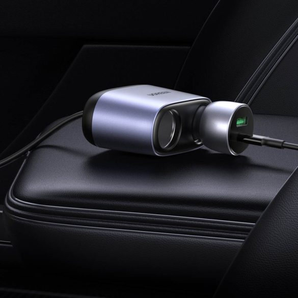 Ugreen CD252 Car Charger Splitter USB-A/USB-C PD/QC univerzális autós töltő és elosztó, 21W, fekete