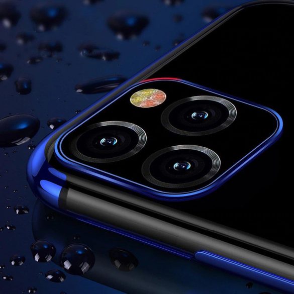 Clear Color Case Samsung Galaxy A52 4G/A52 5G/A52s 5G szilikon hátlap, tok, átlátszó-fekete