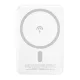 Dudao K14S Power Bank and Wireless Charger, MagSafe kompatibilis, 5000mAh, 10W/(5W MagSafe) hordozható külső akkumulátor és vezeték nélküli Qi töltő, fehér