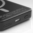 Dudao K14S Power Bank and Wireless Charger, MagSafe kompatibilis, 5000mAh, 10W/(5W MagSafe) hordozható külső akkumulátor és vezeték nélküli Qi töltő, fehér