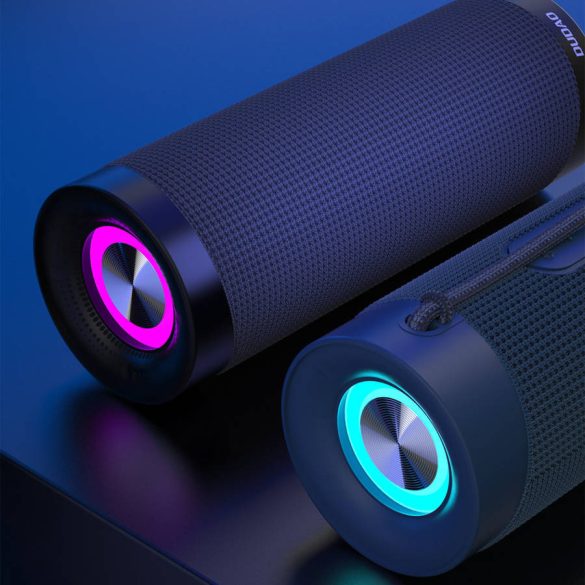 Dudao Y10Pro RGB Bluetooth 5.0, Speaker, Led világítás, hordozható hangszóró, 10W, 2000mAh, fekete