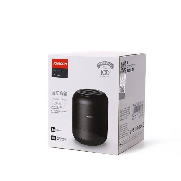 Joyroom JR-ML01 Bluetooth 5.0, Speaker, hordozható hangszóró, cseppálló, 5W, 2200mAh, fekete