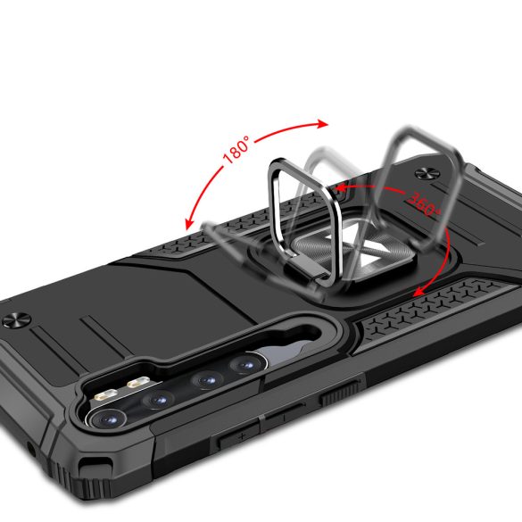 Wozinsky Armor Ring Xiaomi Redmi Note 10 Pro ütésalló hátlap, tok, sötétkék