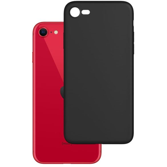 Soft Case iPhone 7/8/SE (2020/2022) hátlap, tok, fekete