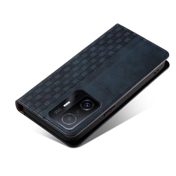 Magnet Strap Case Samsung Galaxy A52 4G/A52 5G/A52s 5G oldalra nyíló tok, sötétkék