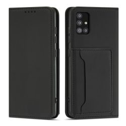   Magnet Card Case Samsung Galaxy A52 4G/A52 5G/A52s 5G kártyatartós oldalra nyíló tok, fekete