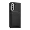 Magnet Card Case for Samsung Galaxy S22 Plus oldalra nyíló tok, fekete