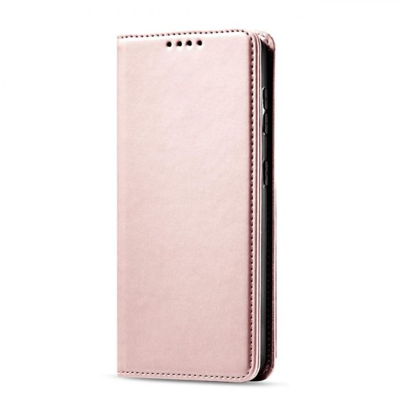 Magnet Card Case for Samsung Galaxy S22 Plus oldalra nyíló tok, rózsaszín