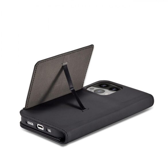 Magnet Card Case Samsung Galaxy S22 Ultra oldalra nyíló tok, fekete