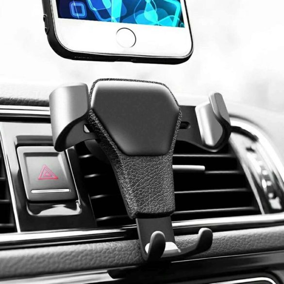Air Vent Gravity Car univerzális autós telefontartó, szellőzőrácsra, fekete