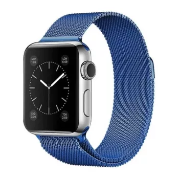   Magnetic óraszíj Apple Watch 7/8/9, 41mm mágneses fém óraszíj, kék