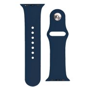   Silicone Strap Apple Watch 2/3/4/5/6/7/8/9/SE, 42/44/45mm szilikon óraszíj, sötétkék
