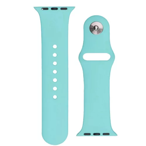 Silicone óraszíj Apple Watch 2/3/4/5/6/7/8/9/SE, 42/44/45mm szilikon óraszíj, világoskék