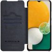 Nillkin Qin Leather Leather Case A14 4G / Galaxy A14 5G oldalra nyíló hátlap, tok, fekete
