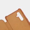 Nillkin Qin Leather Leather Case A14 4G / Galaxy A14 5G oldalra nyíló hátlap, tok, barna