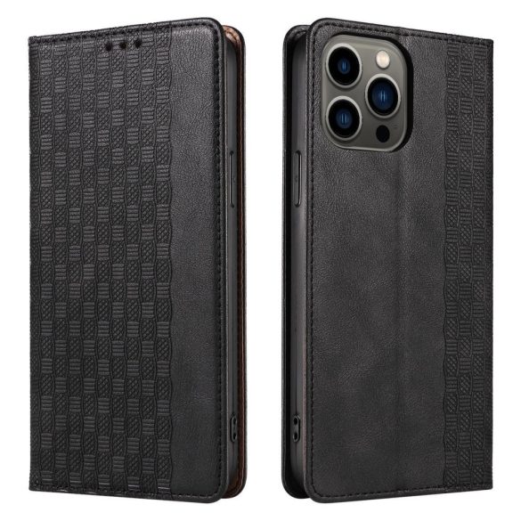 Magnet Strap Case Samsung Galaxy A34 5G oldalra nyíló tok, fekete
