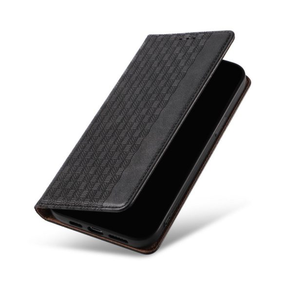 Magnet Strap Case Samsung Galaxy A34 5G oldalra nyíló tok, fekete