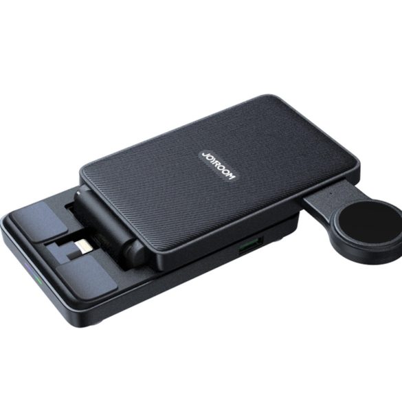 Joyroom JR-WQS02 4in1 dokkoló töltőállomás, iPhone Airpods, Apple Watch készülékekhez 4in1, összecsukható, fekete