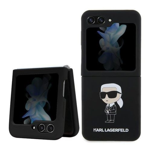 Karl Lagerfeld Samsung Galaxy Z Flip 5 Silicone Ikonik (KLHCZF5SNIKBCK) hátlap, tok, fekete