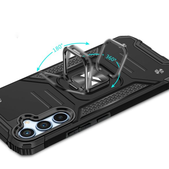 Wozinsky Armor Ring Samsung Galaxy A34 5G ütésálló hátlap, tok, fekete