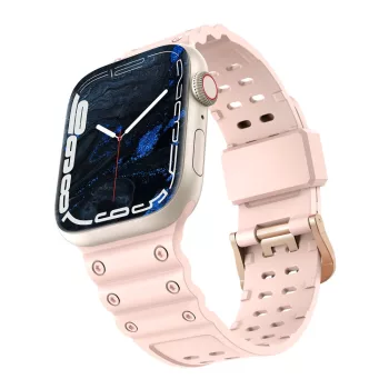   Triple Protection óraszíj Apple Watch 1/2/3/4/5/6/7/8/9/SE/Ultra, 42/44/45/49mm óraszíj, rózsaszín